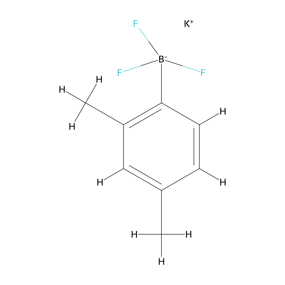 Potassium (2,4-dimethylphenyl)trifluoroborate molecular structure, CAS 850245-50-0