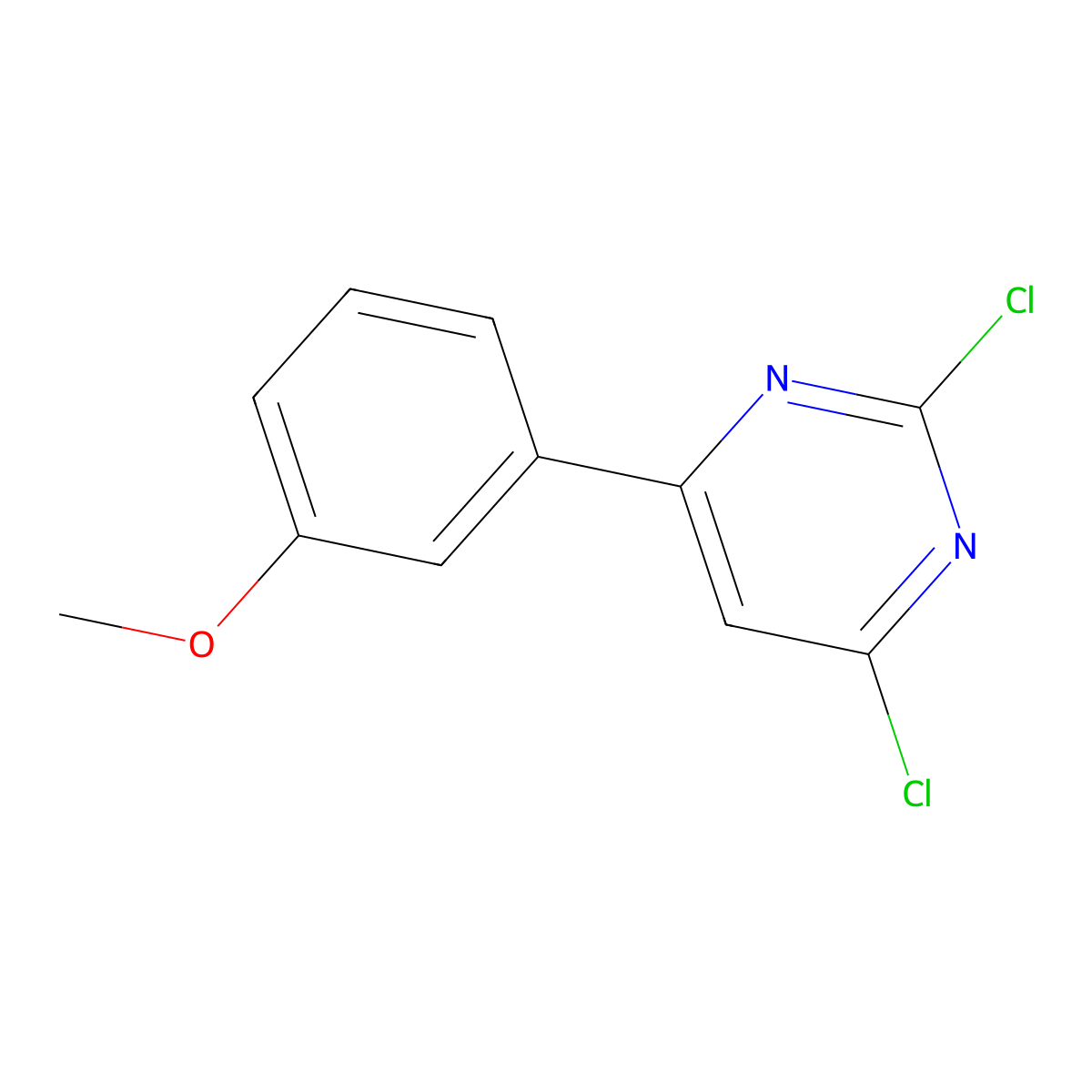 2,4-Dichloro-6-(3-methoxyphenyl)pyrimidine molecular structure, CAS 850250-73-6