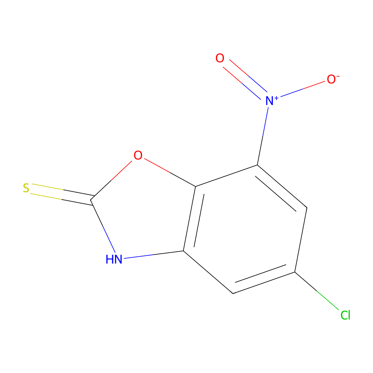 5-Chloro-7-nitro-1,3-benzoxazole-2-thiol molecular structure, CAS 850258-89-8