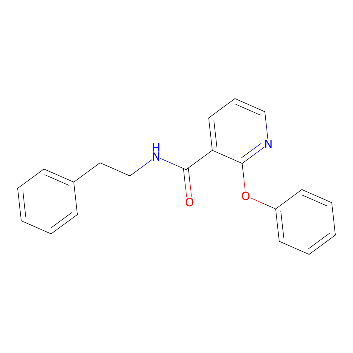 N-(2-Phenylethyl)(2-phenoxy(3-pyridyl))formamide molecular structure, CAS 850263-20-6