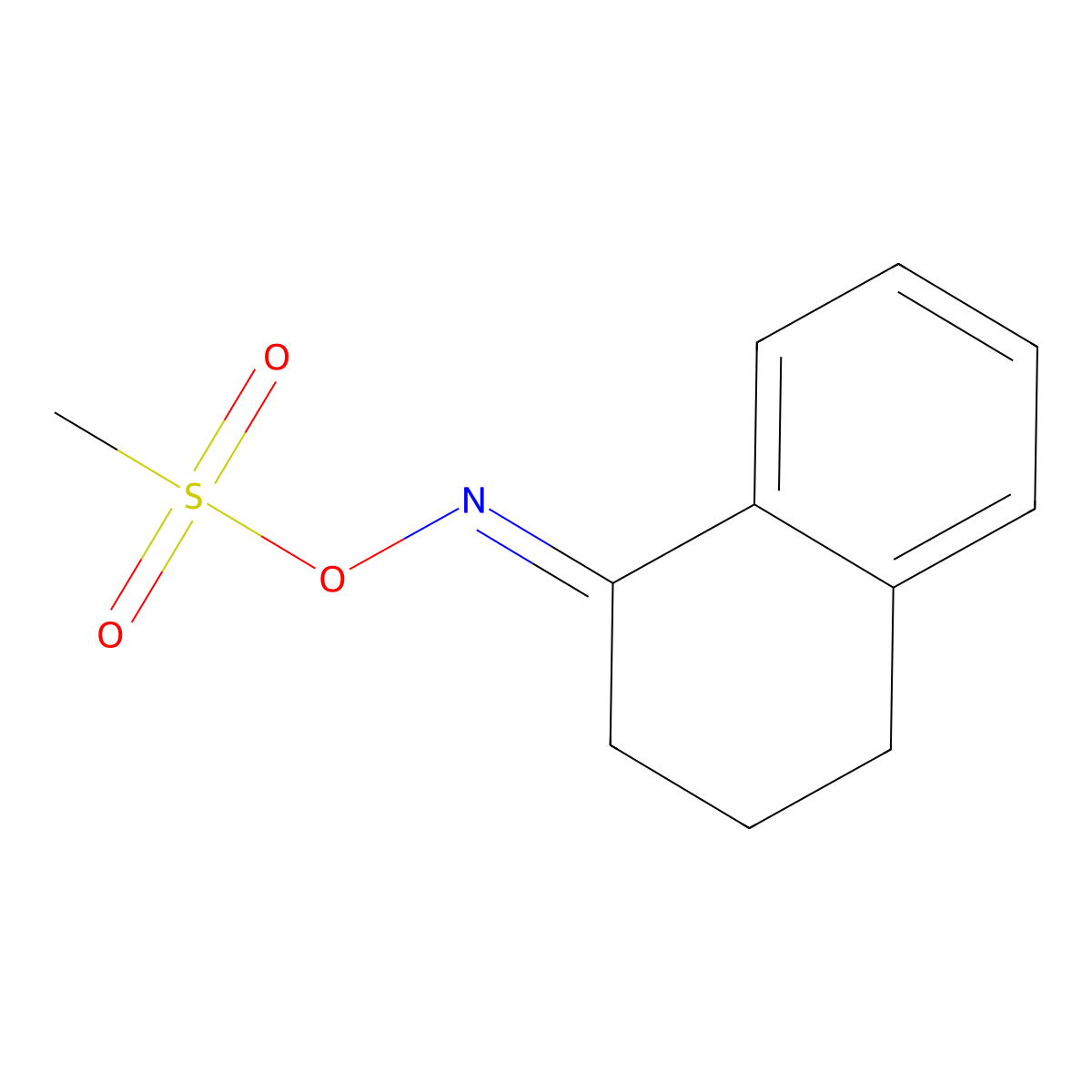 {[3,4-dihydro-1(2H)-naphthalenylidenamino]oxy}(methyl)dioxo-lambda~6~-sulfane molecular structure, CAS 85028-26-8