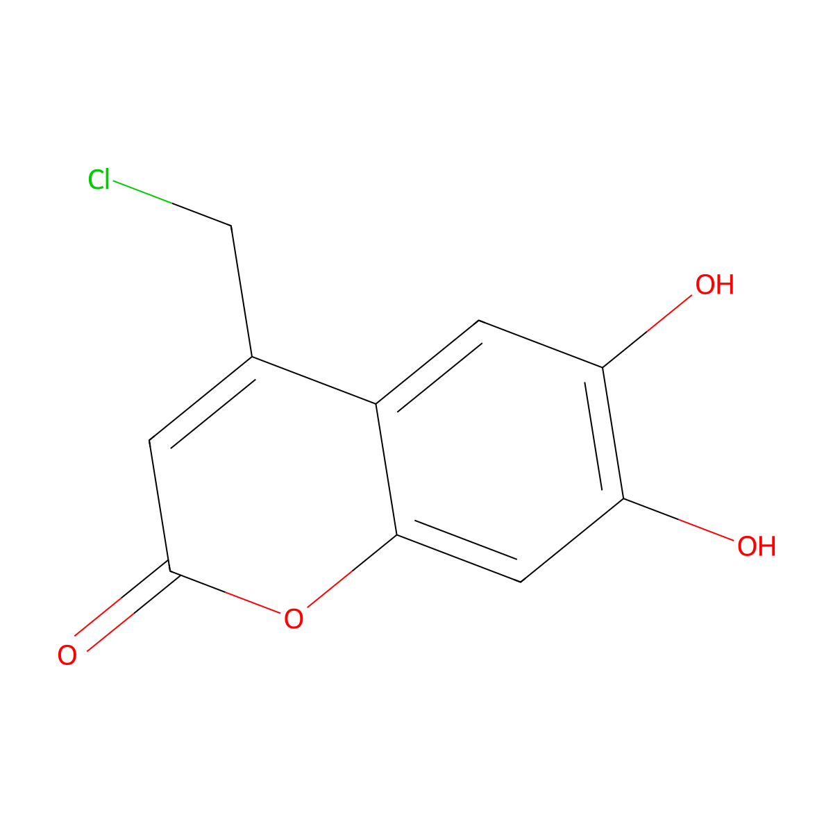 4-(chloromethyl)-6,7-dihydroxy-2H-chromen-2-one molecular structure, CAS 85029-91-0