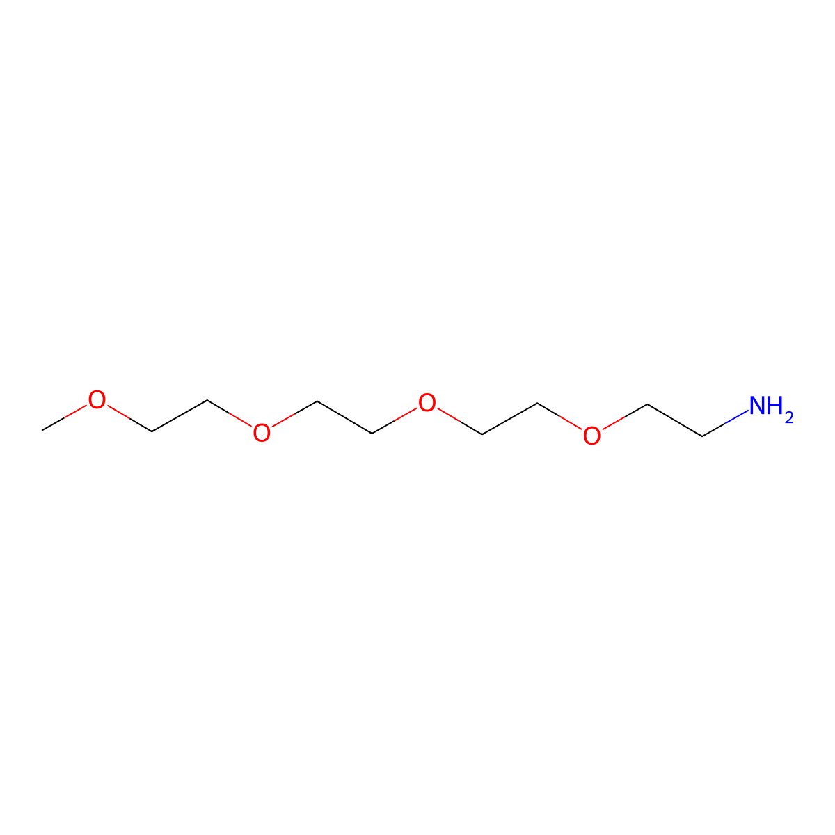 3,6,9,12-Tetraoxatridecylamine molecular structure, CAS 85030-56-4