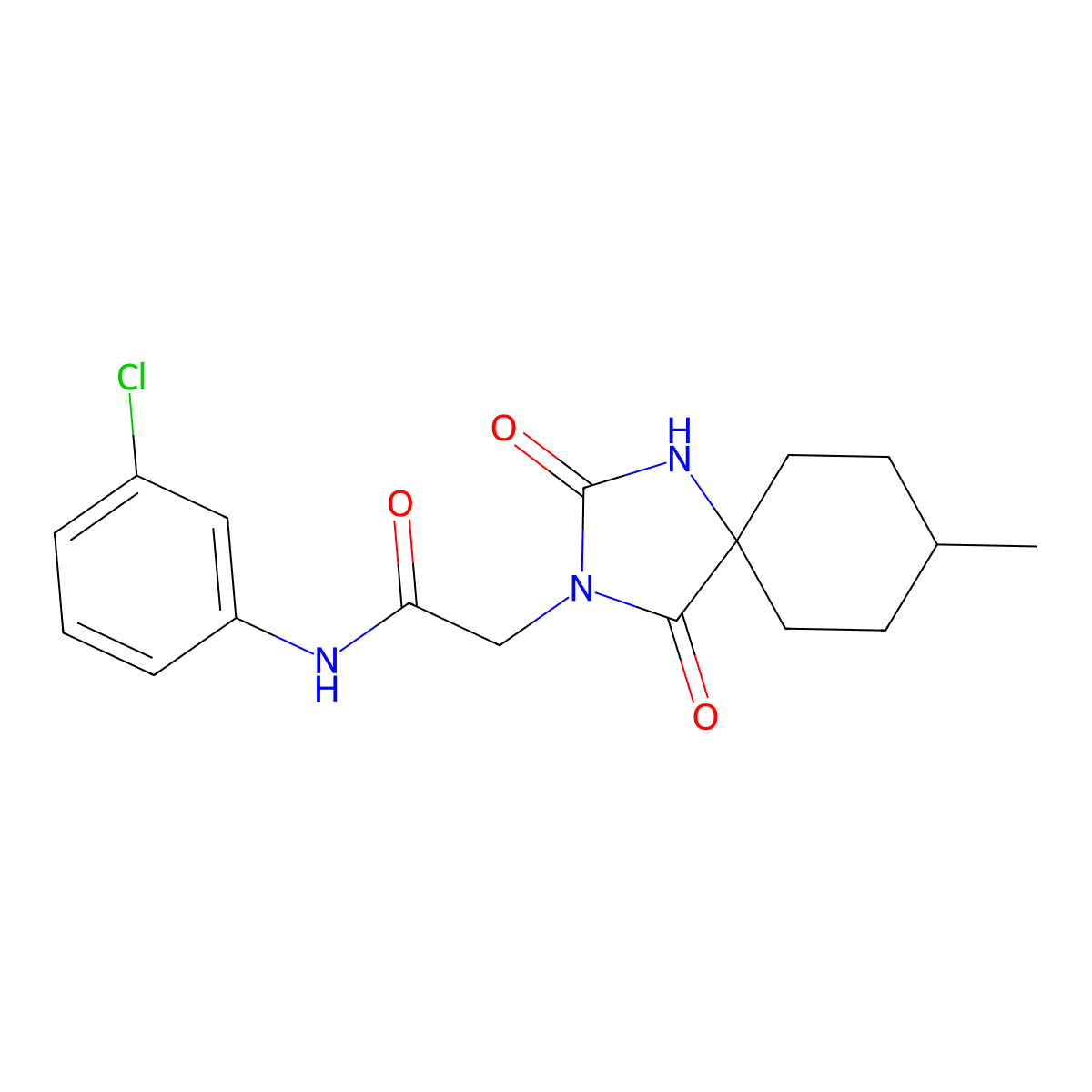 N-(3-chlorophenyl)-2-(8-methyl-2,4-dioxo-1,3-diazaspiro[4.5]decan-3-yl)acetamide molecular structure, CAS 850301-90-5