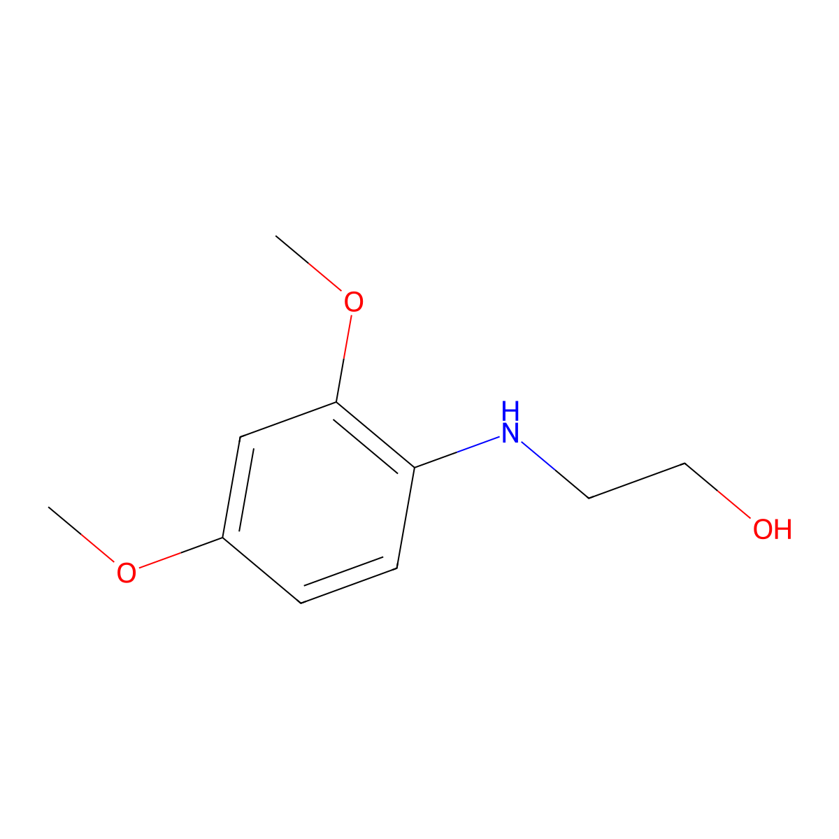 N-(2-hydroxyethyl)-2,4-dimethoxyaniline molecular structure, CAS 850311-51-2