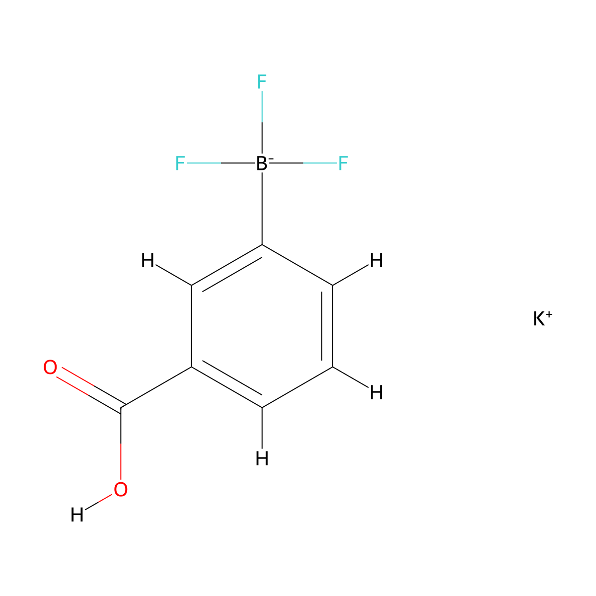 potassium (3-carboxyphenyl)-trifluoroboranuide molecular structure, CAS 850313-91-6