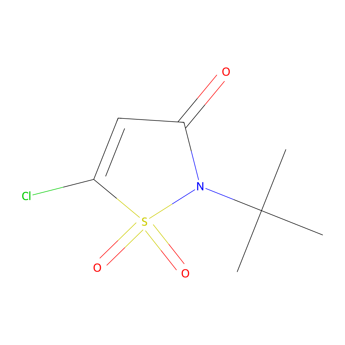 2-Tert-butyl-5-chloro-2,3-dihydro-1lambda6,2-thiazole-1,1,3-trione molecular structure, CAS 850314-47-5