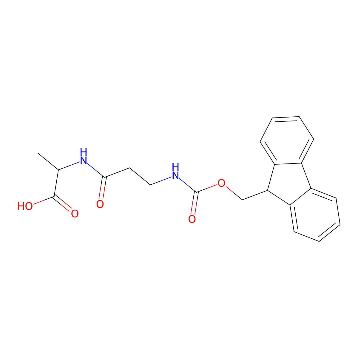 Fmoc-beta-Ala-Ala-OH molecular structure, CAS 850324-83-3