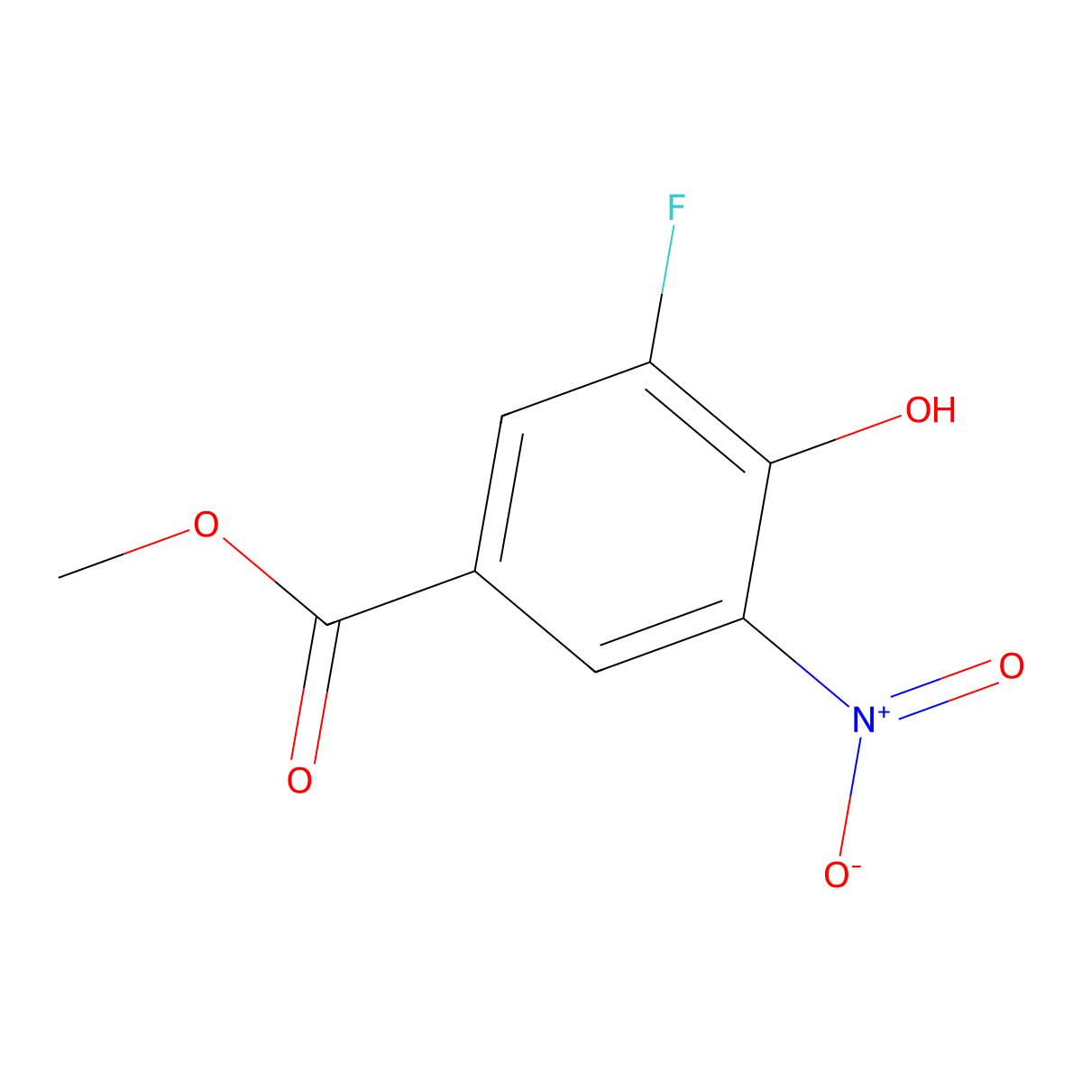 Methyl 3-fluoro-4-hydroxy-5-nitrobenzoate molecular structure, CAS 850335-27-2