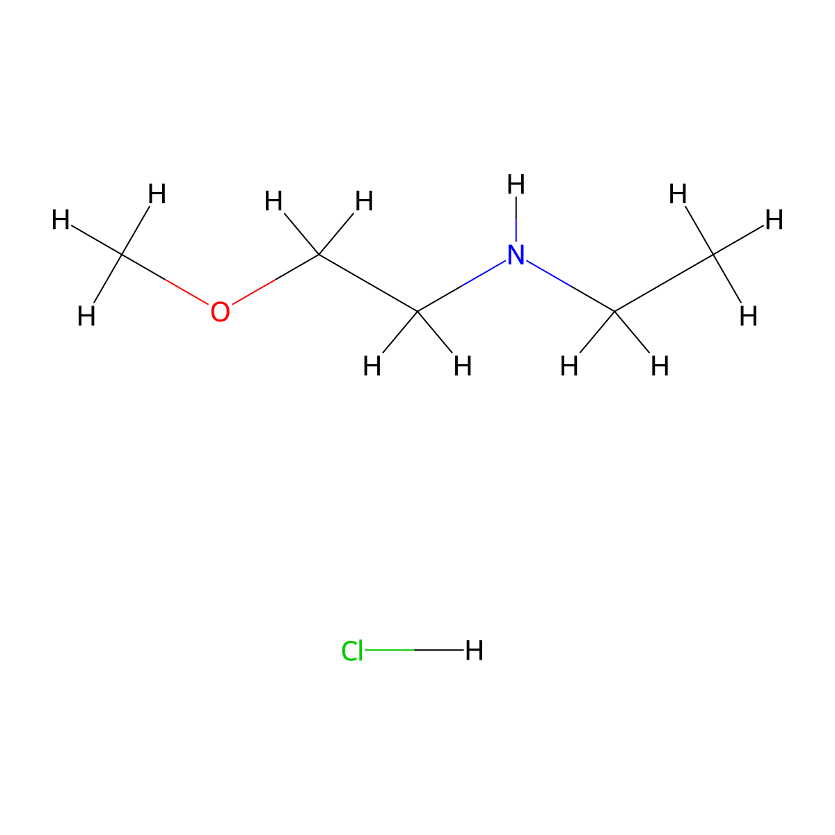 Ethyl(2-methoxyethyl)amine hydrochloride molecular structure, CAS 850335-59-0
