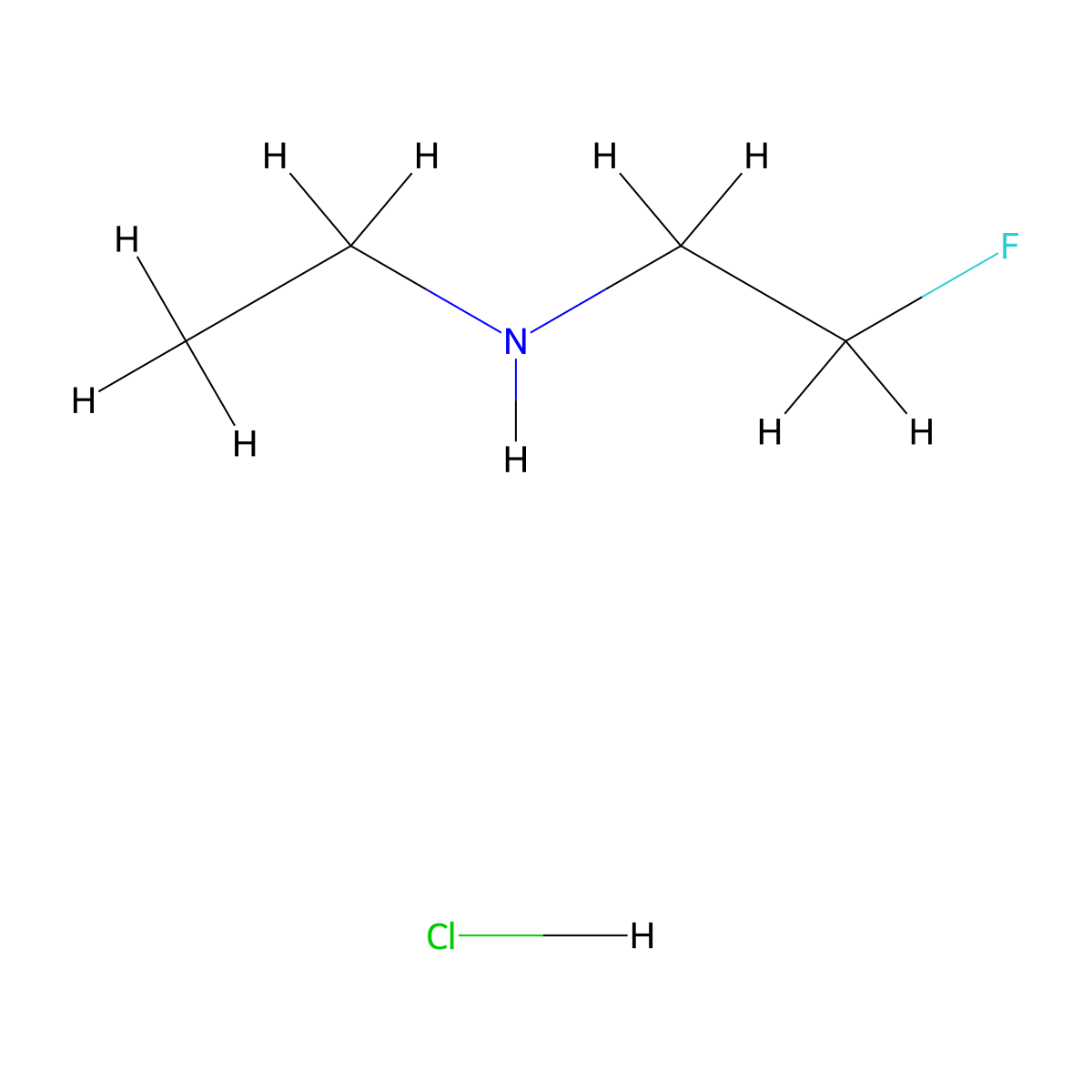 Ethyl(2-fluoroethyl)amine hydrochloride molecular structure, CAS 850335-64-7