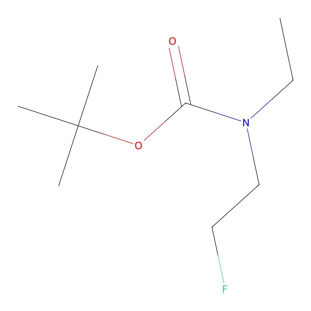 tert-butyl N-ethyl-N-(2-fluoroethyl)carbamate molecular structure, CAS 850335-66-9