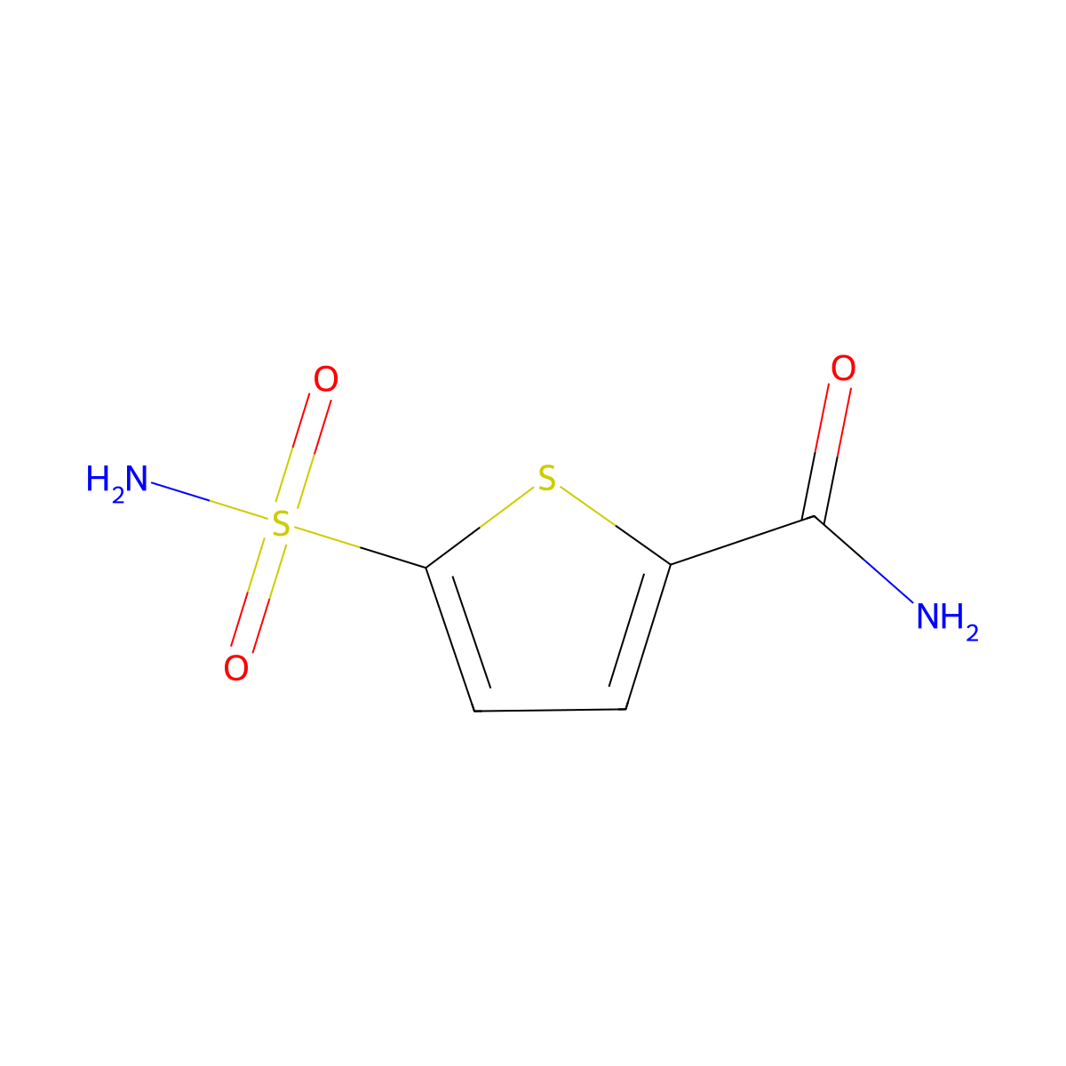 5-Sulfamoylthiophene-2-carboxamide molecular structure, CAS 850340-83-9