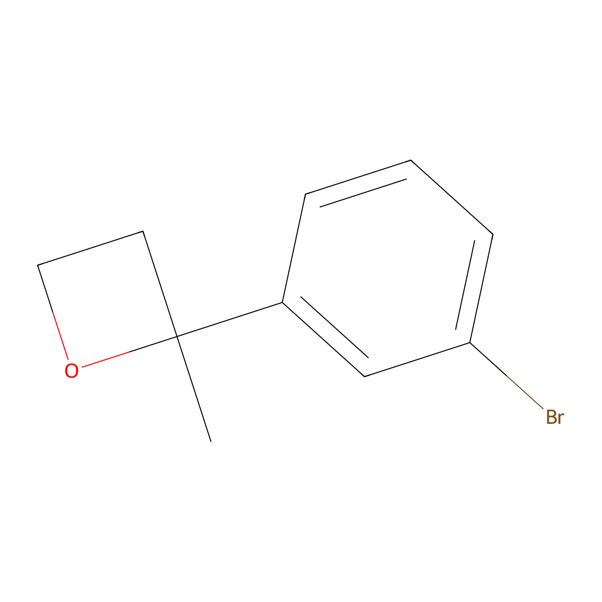 2-(3-Bromophenyl)-2-methyloxetane molecular structure, CAS 850348-58-2