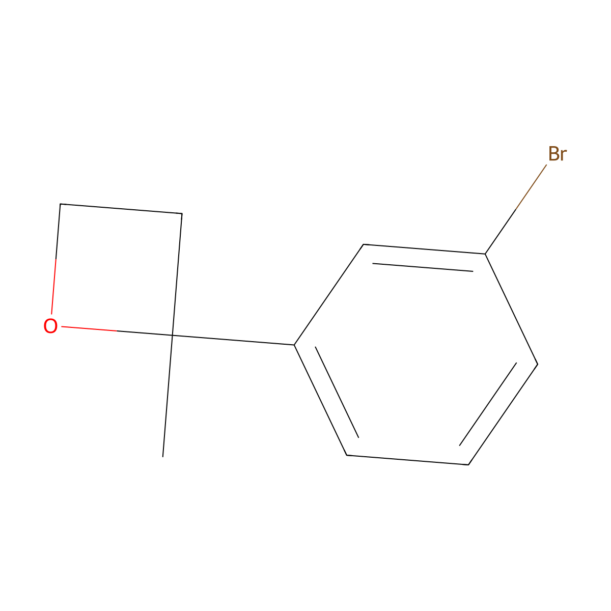 2-(3-Bromophenyl)-2-methyloxetane molecular structure, CAS 850348-58-2