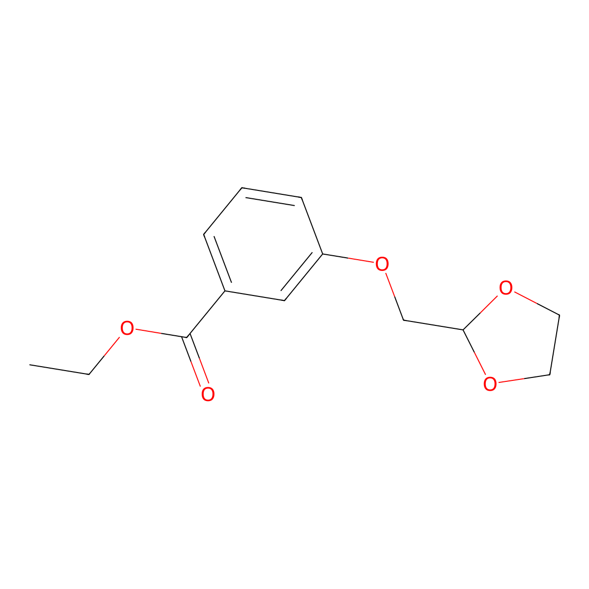 Ethyl 3-((1,3-dioxolan-2-yl)methoxy)benzoate molecular structure, CAS 850348-88-8