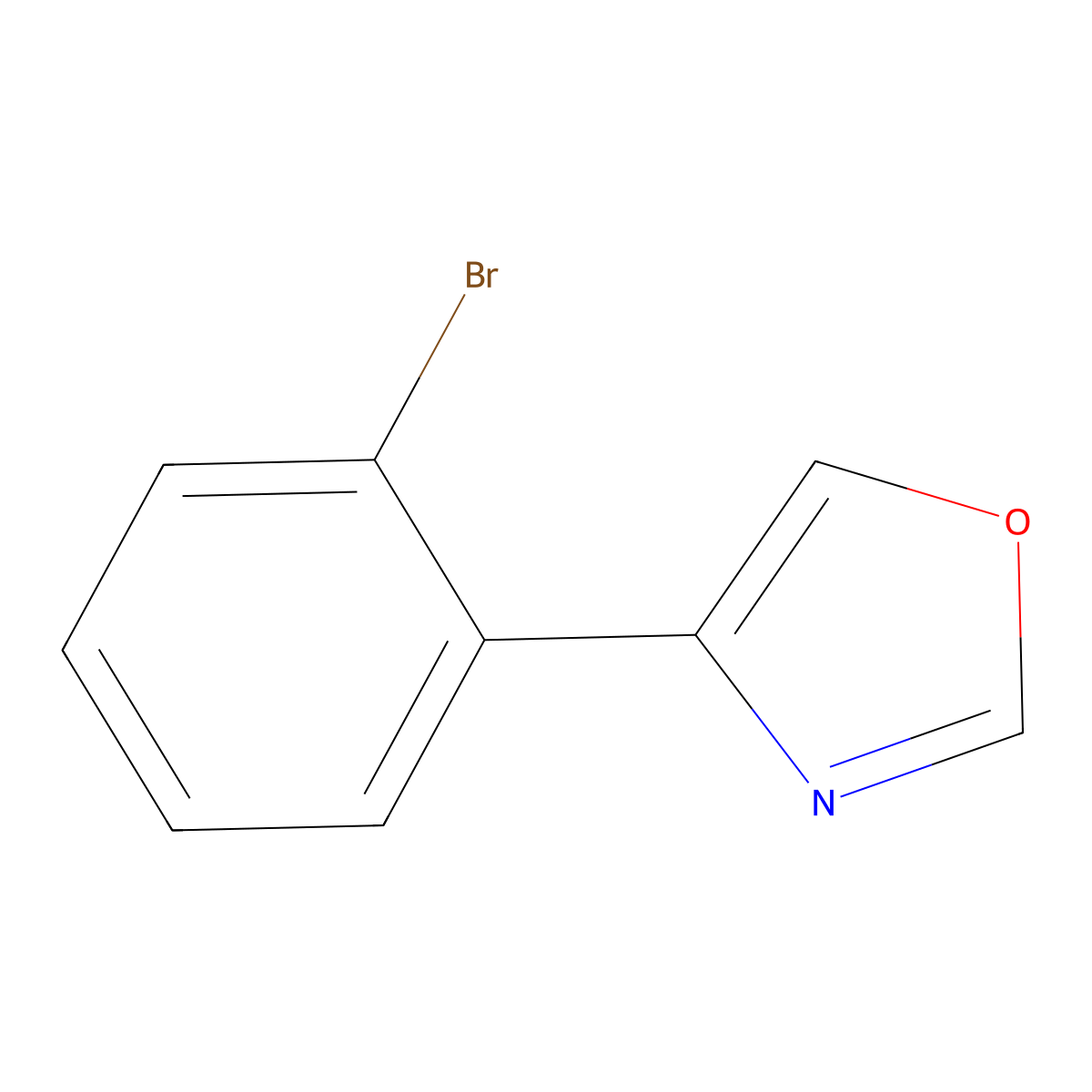 4-(2-Bromophenyl)oxazole molecular structure, CAS 850349-06-3