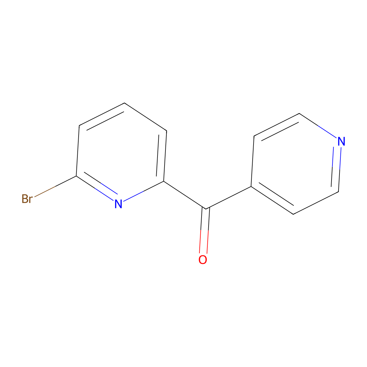 (6-Bromopyridin-2-YL)(pyridin-4-YL)methanone molecular structure, CAS 850349-08-5
