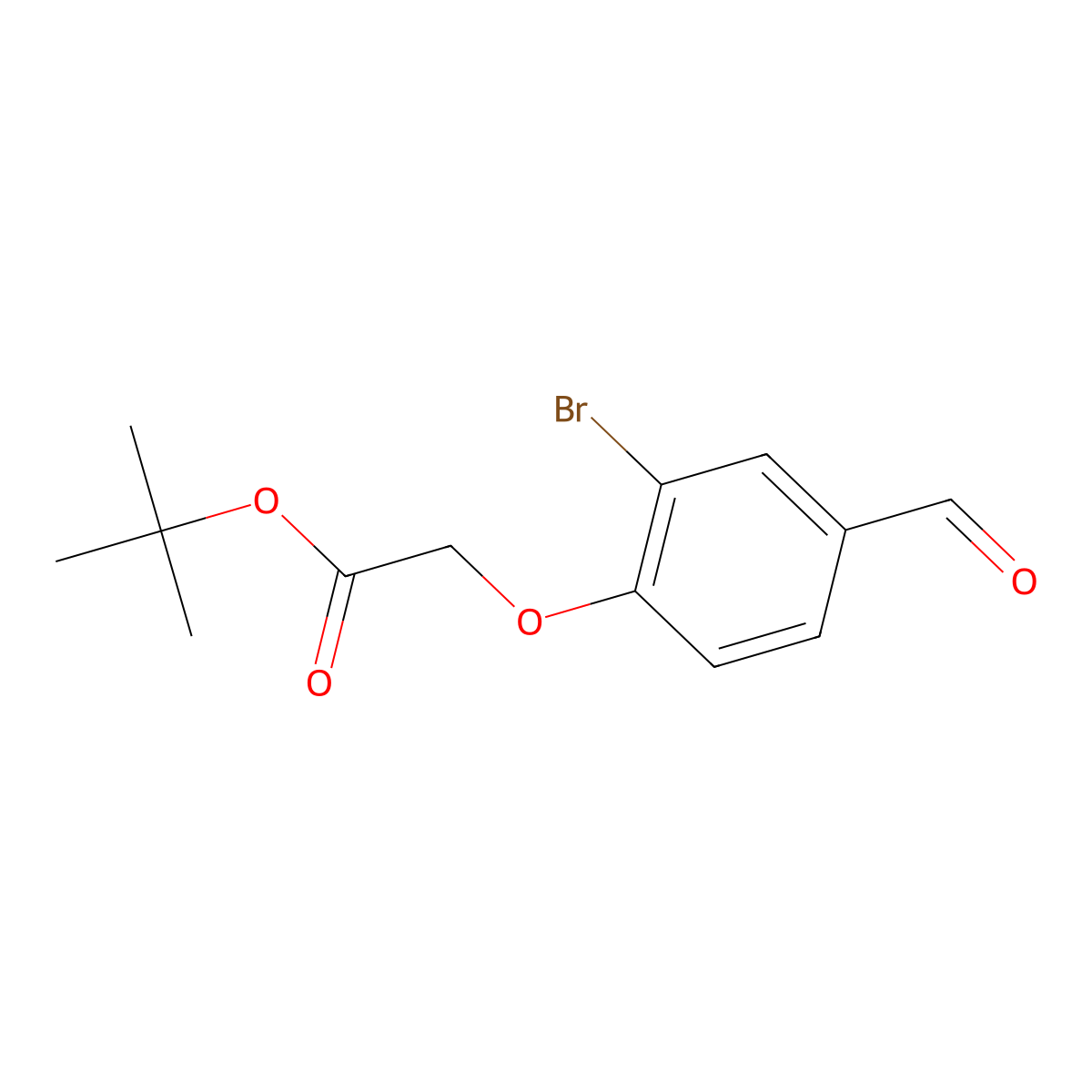 Tert-butyl 2-(2-bromo-4-formylphenoxy)acetate molecular structure, CAS 850349-12-1
