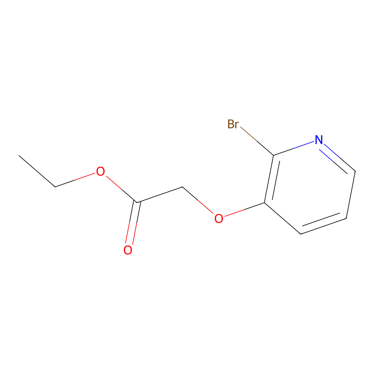 Ethyl [(2-bromopyridin-3-yl)oxy]acetate molecular structure, CAS 850349-18-7