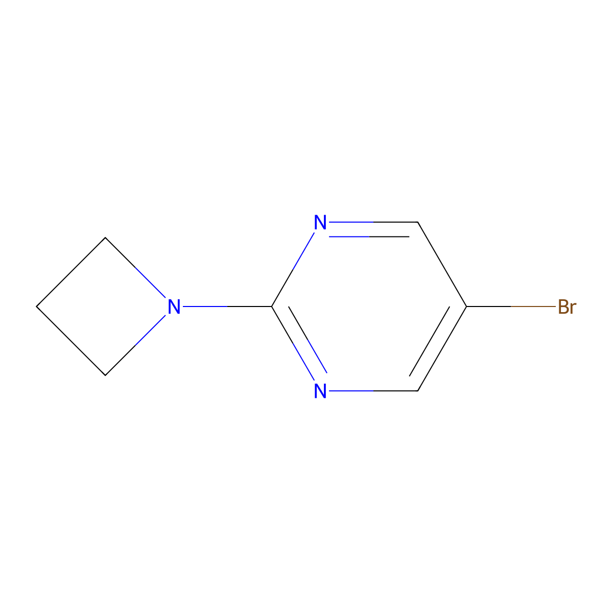 2-(Azetidin-1-yl)-5-bromopyrimidine molecular structure, CAS 850349-22-3