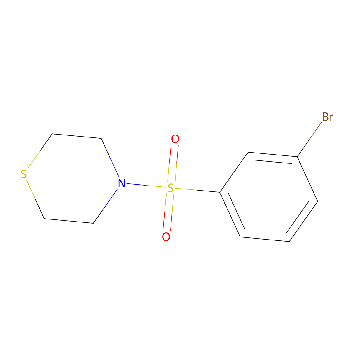 4-(3-Bromo-benzenesulfonyl)-thiomorpholine molecular structure, CAS 850349-32-5
