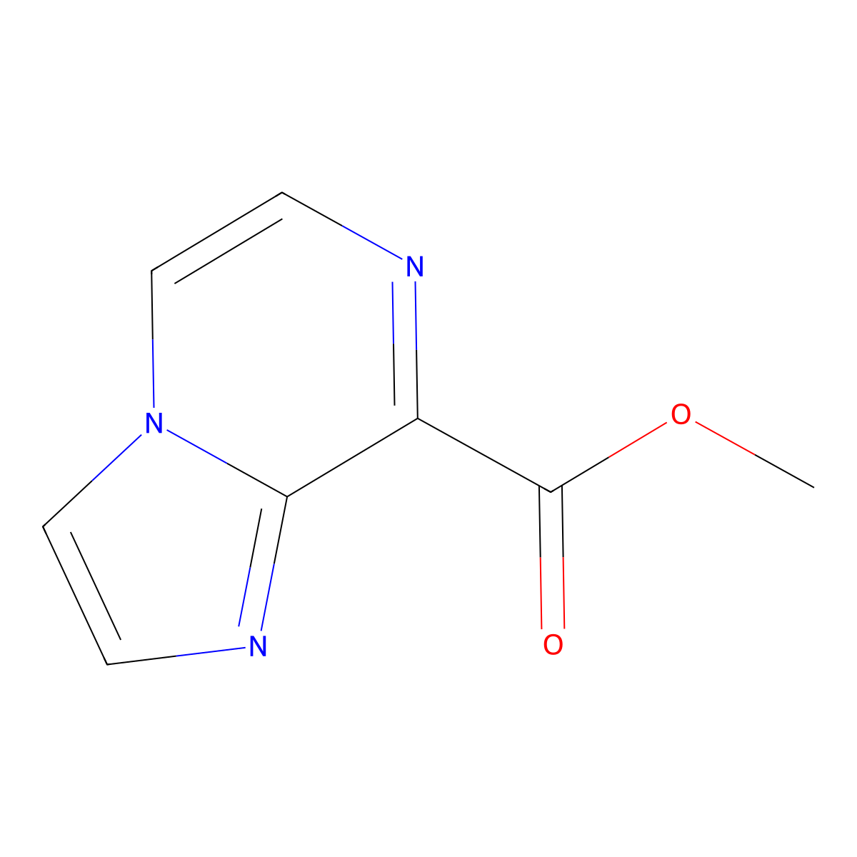 Methyl imidazo[1,2-a]pyrazine-8-carboxylate molecular structure, CAS 850349-42-7