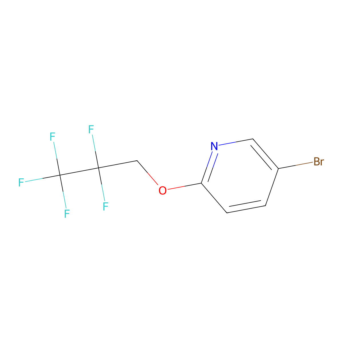 5-Bromo-2-(2,2,3,3,3-pentafluoropropoxy)pyridine molecular structure, CAS 850349-84-7