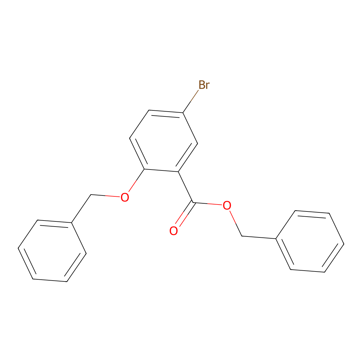Benzyl 2-(benzyloxy)-5-bromobenzoate molecular structure, CAS 850350-09-3