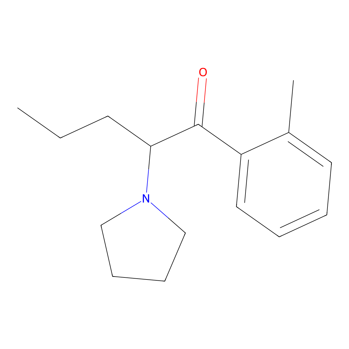 1-(2-Methylphenyl)-2-pyrrolidin-1-yl-pentan-1-one molecular structure, CAS 850352-54-4