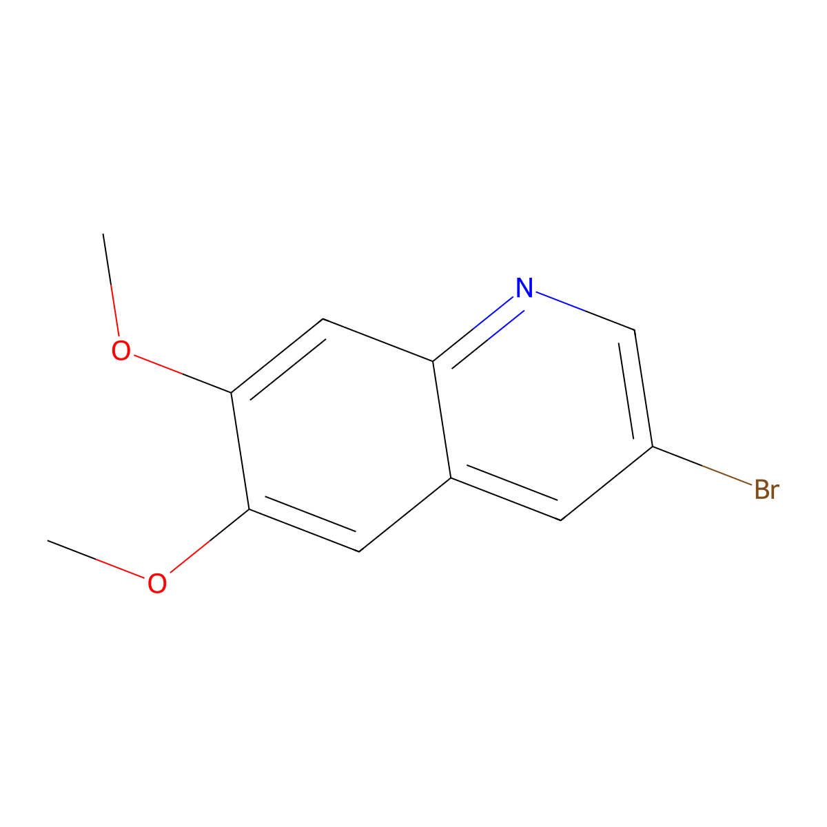 3-Bromo-6,7-dimethoxyquinoline molecular structure, CAS 850352-73-7