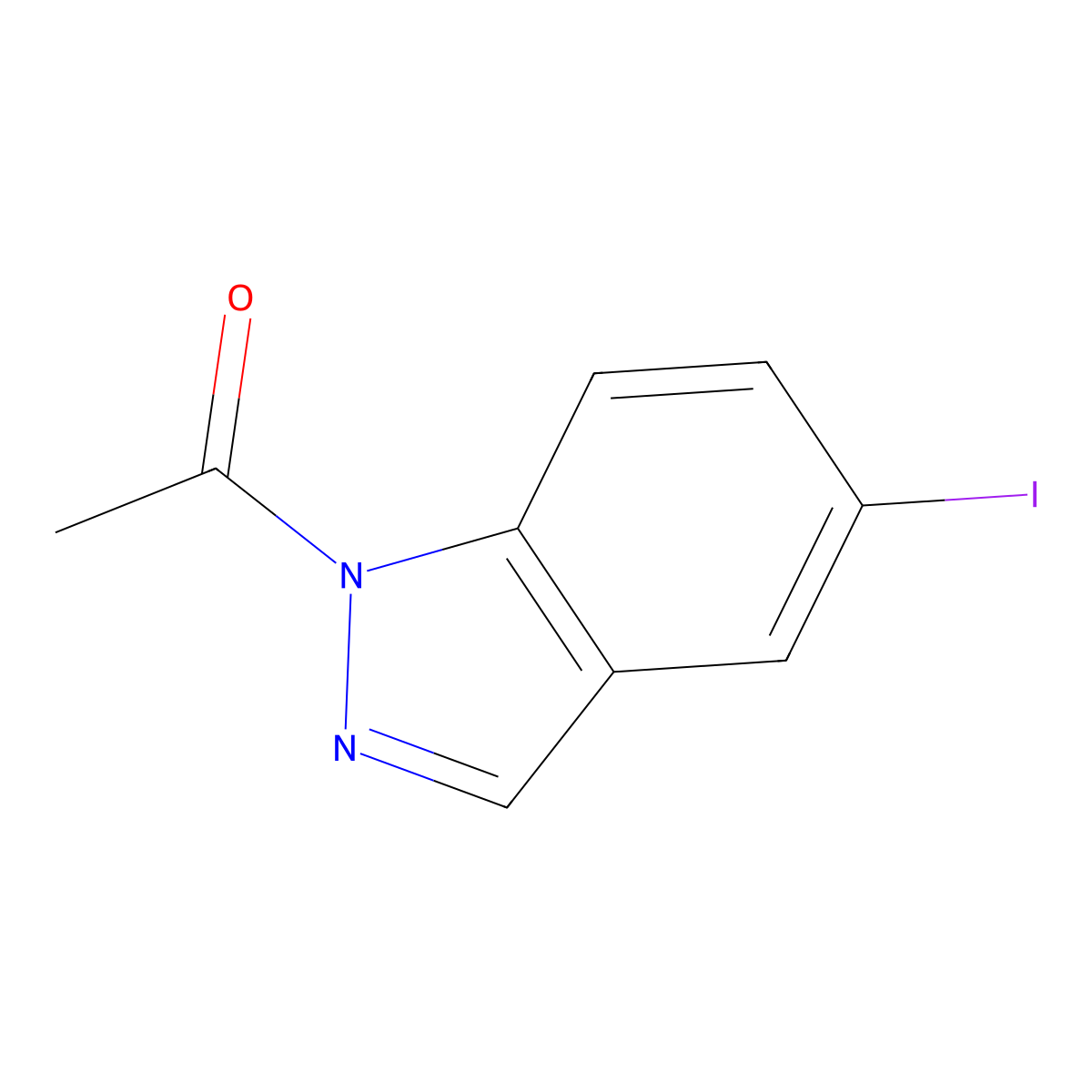 1-(5-Iodo-1H-indazol-1-yl)ethanone molecular structure, CAS 850363-46-1