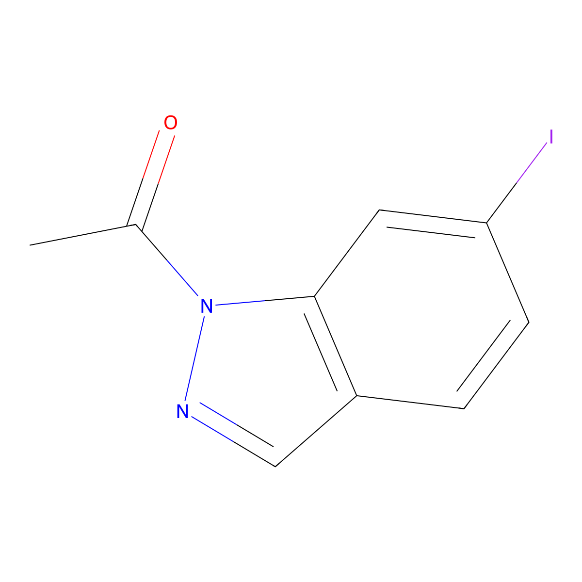 1-(6-Iodo-1H-indazol-1-yl)ethanone molecular structure, CAS 850363-52-9