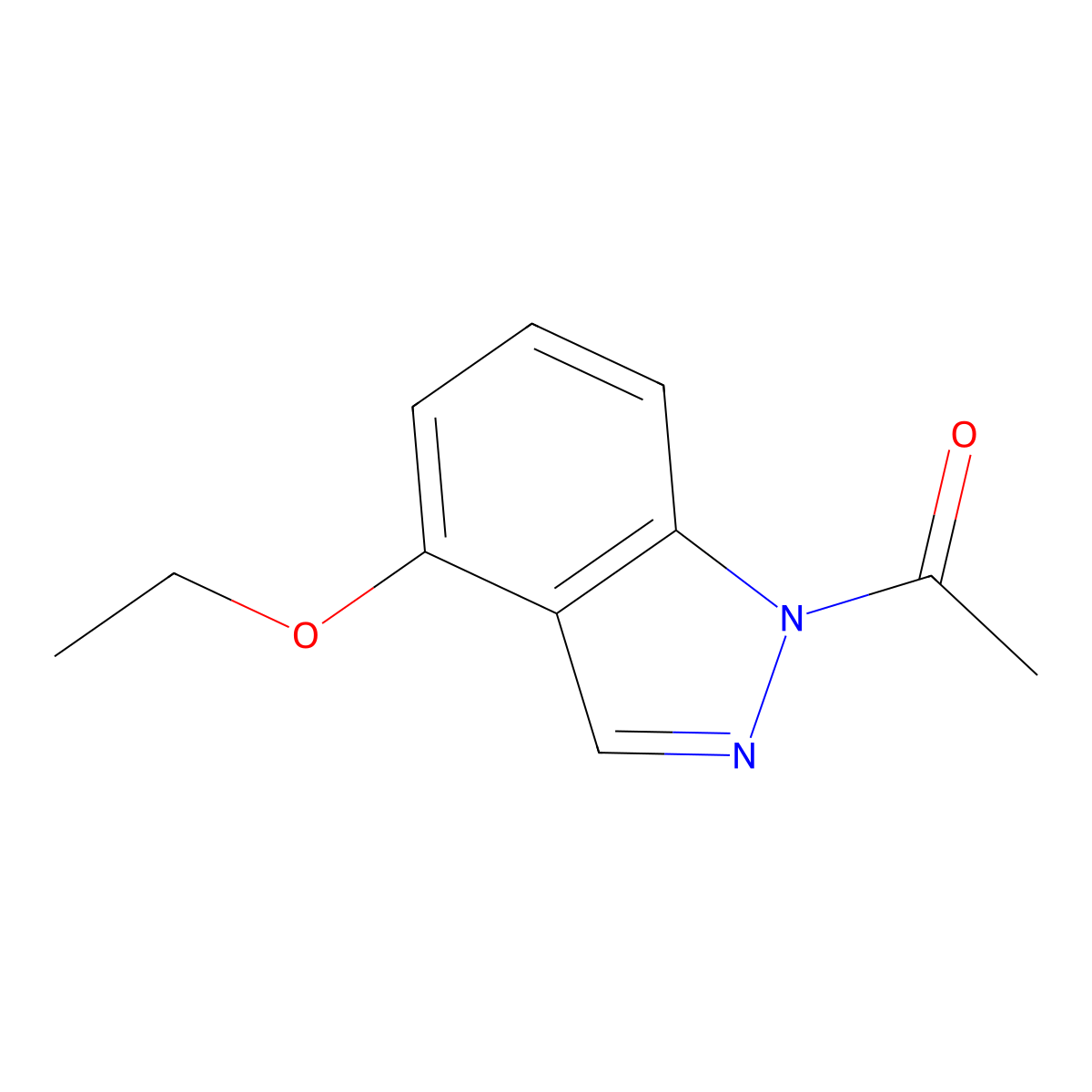 Ethanone, 1-(4-ethoxy-1H-indazol-1-yl)- molecular structure, CAS 850363-64-3