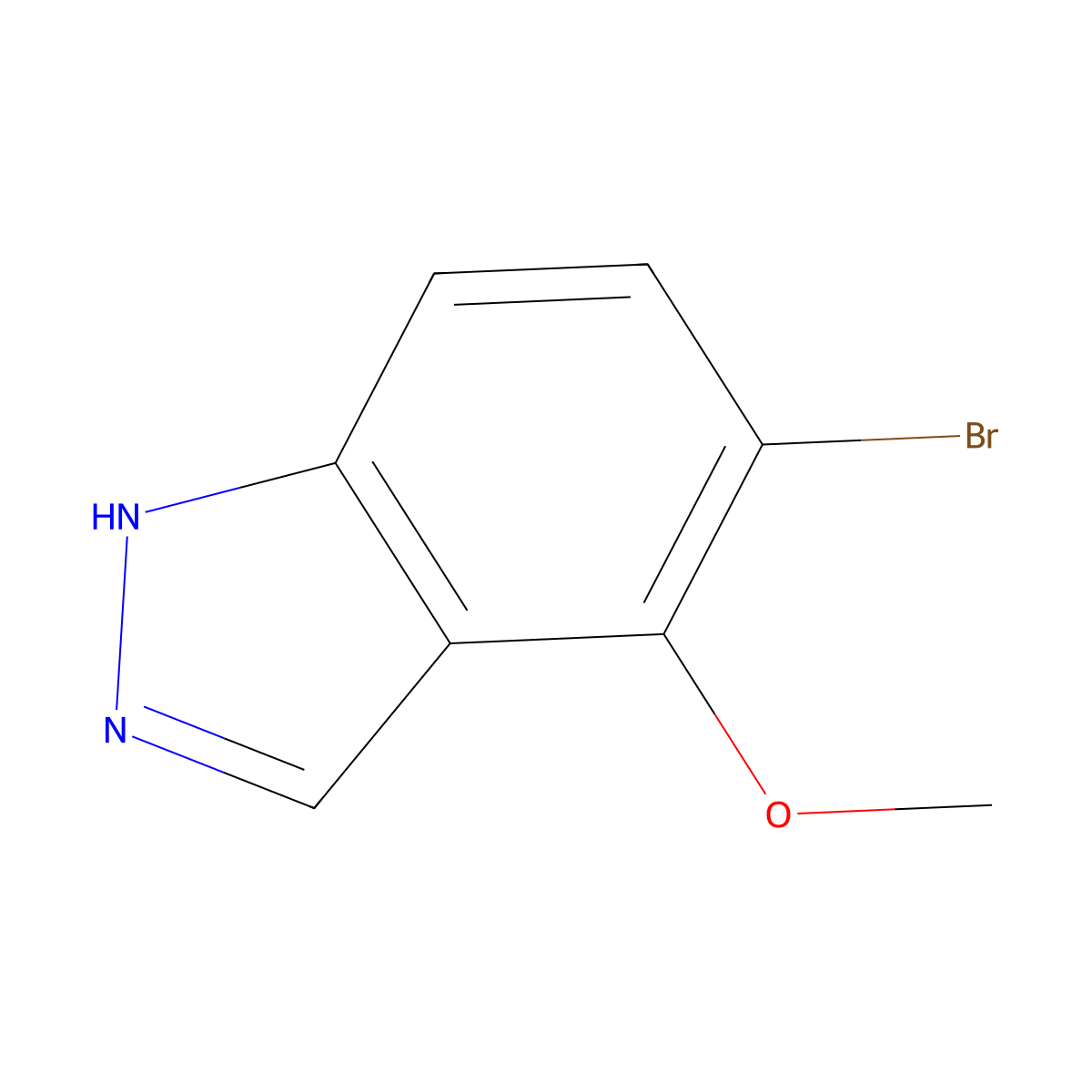 5-bromo-4-methoxy-1H-indazole molecular structure, CAS 850363-67-6