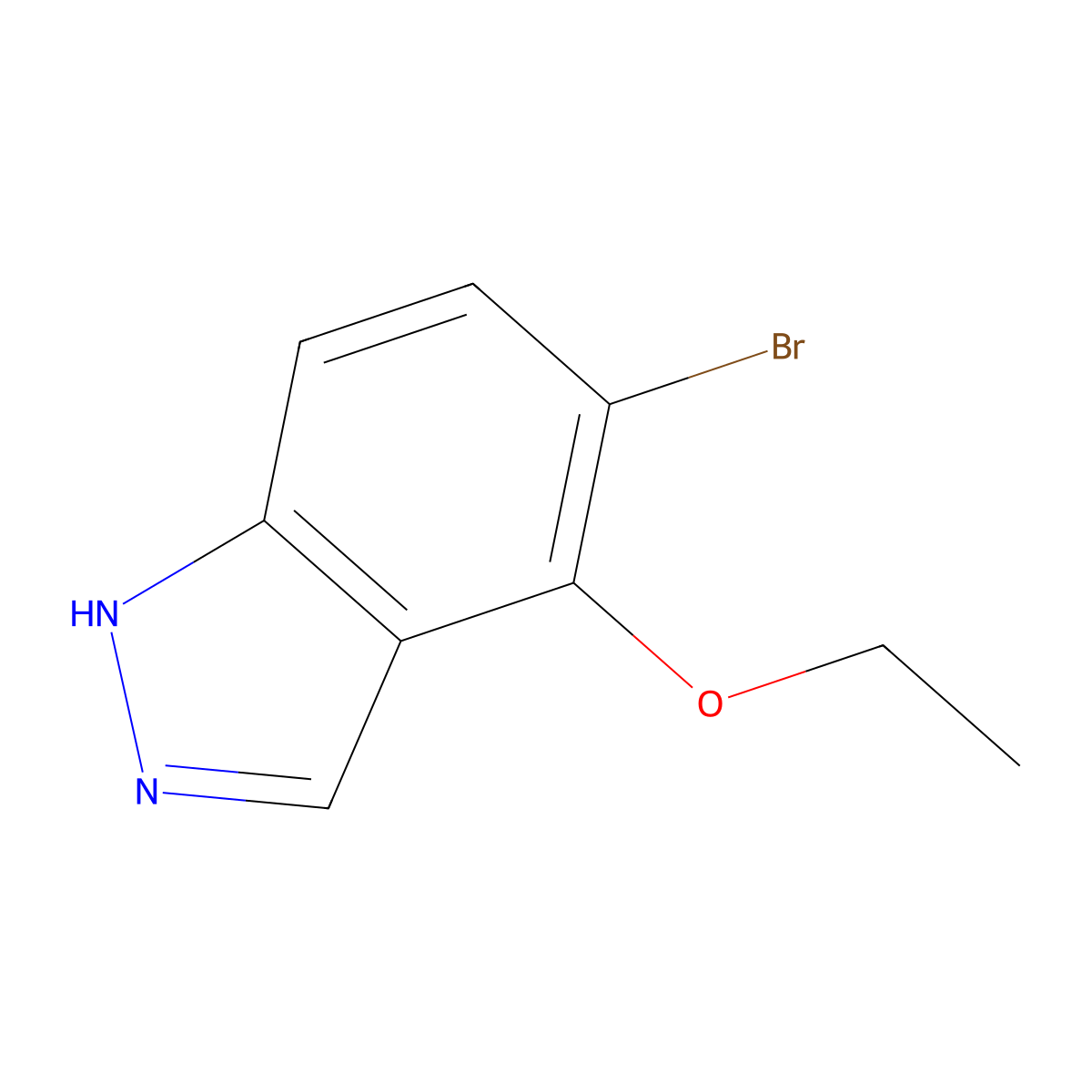 5-Bromo-4-ethoxy-1H-indazole molecular structure, CAS 850363-68-7