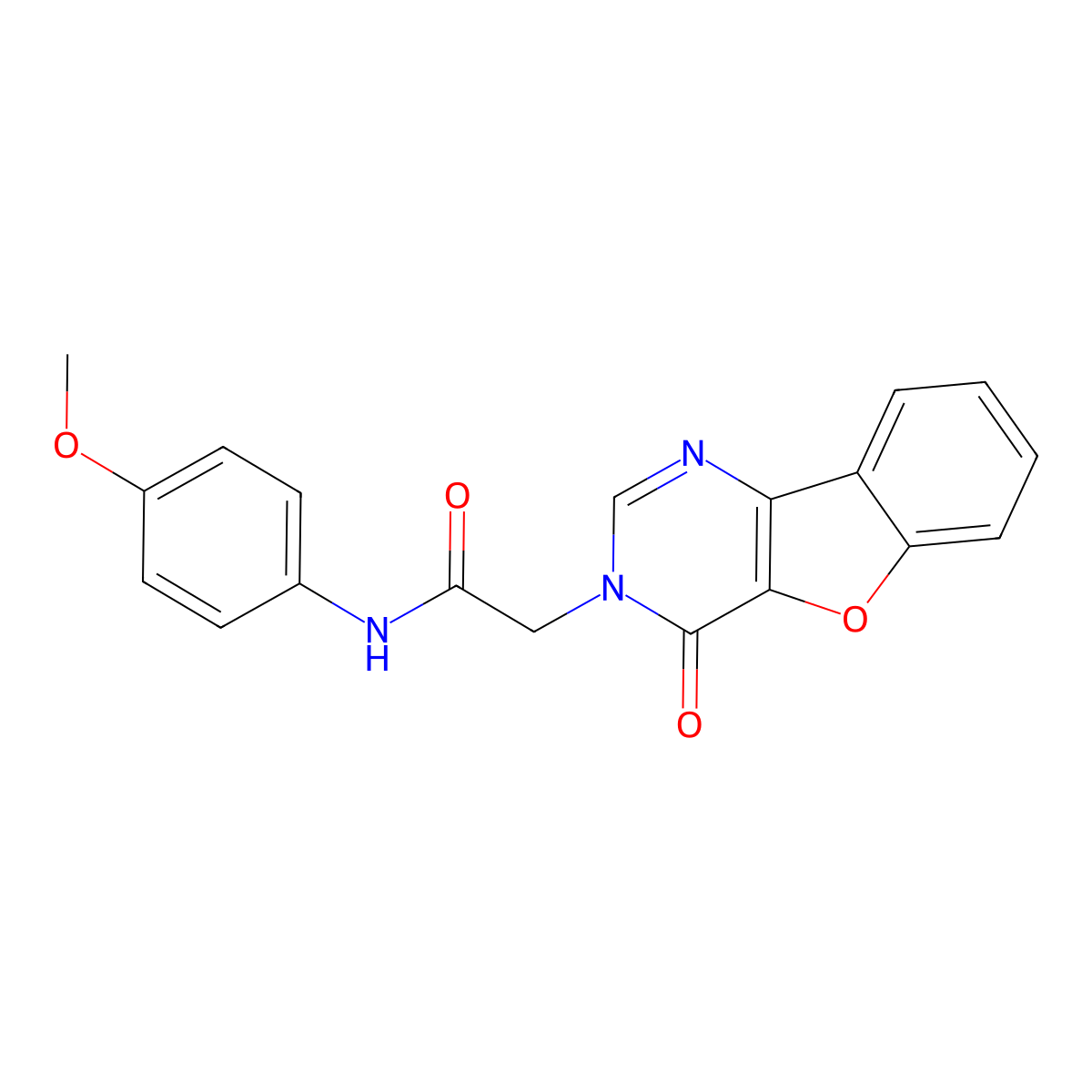 N-(4-methoxyphenyl)-2-(4-oxobenzofuro[3,2-d]pyrimidin-3(4H)-yl)acetamide molecular structure, CAS 850371-54-9