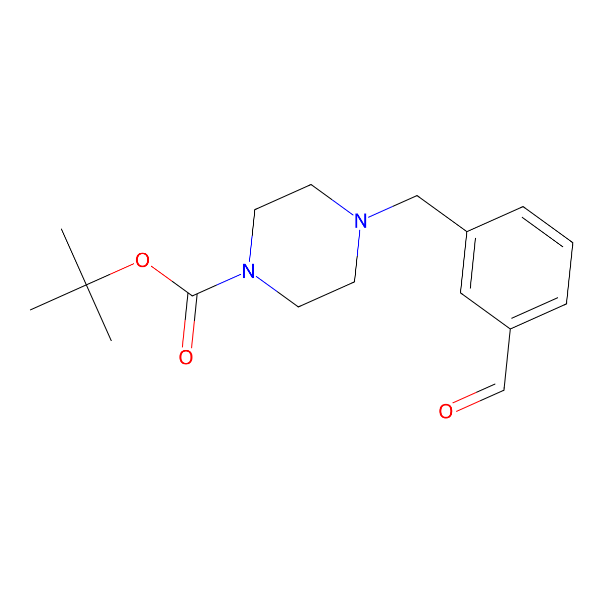 Tert-butyl 4-(3-formylbenzyl)piperazine-1-carboxylate molecular structure, CAS 850375-08-5
