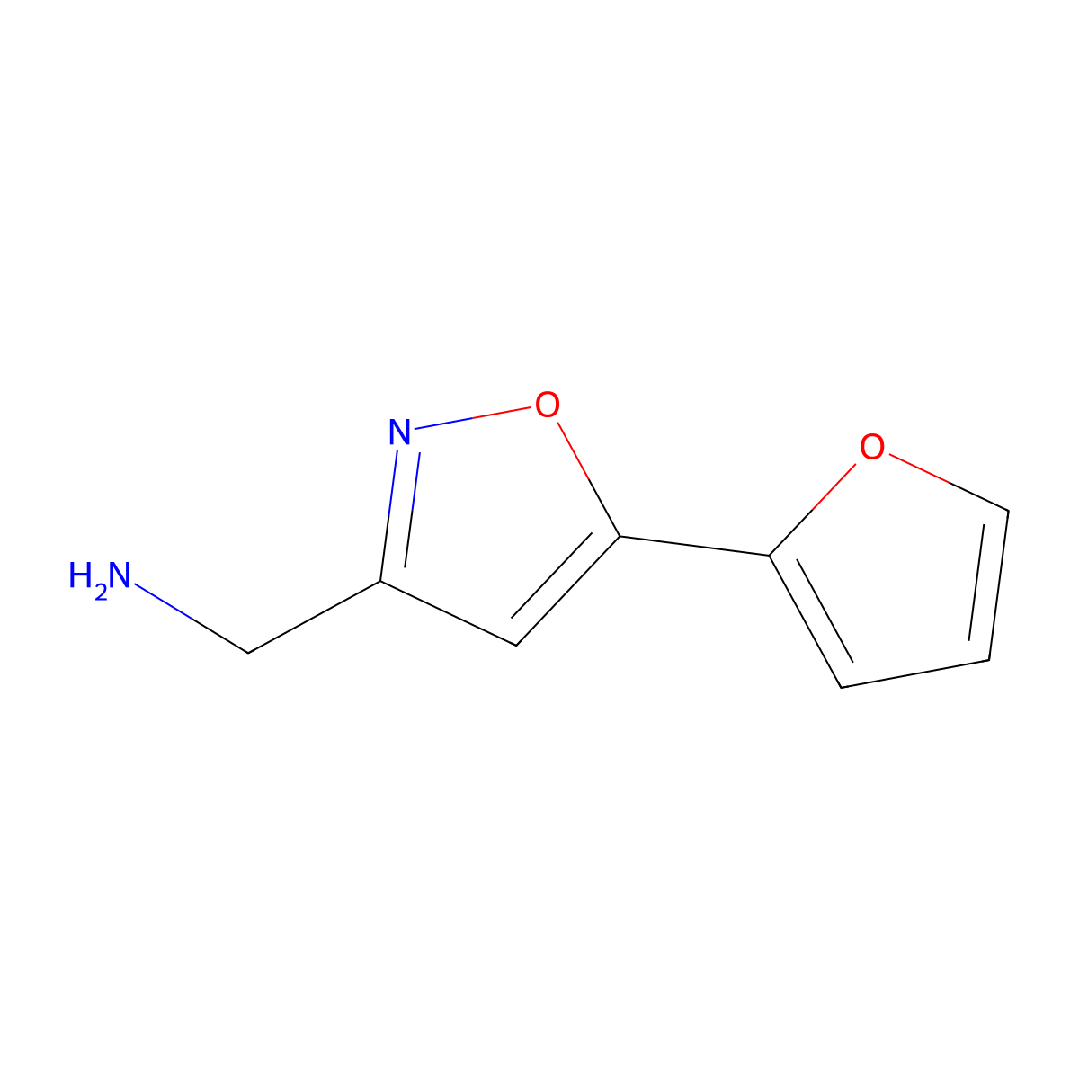 5-(2-Furanyl)-3-isoxazolemethanamine molecular structure, CAS 850375-13-2