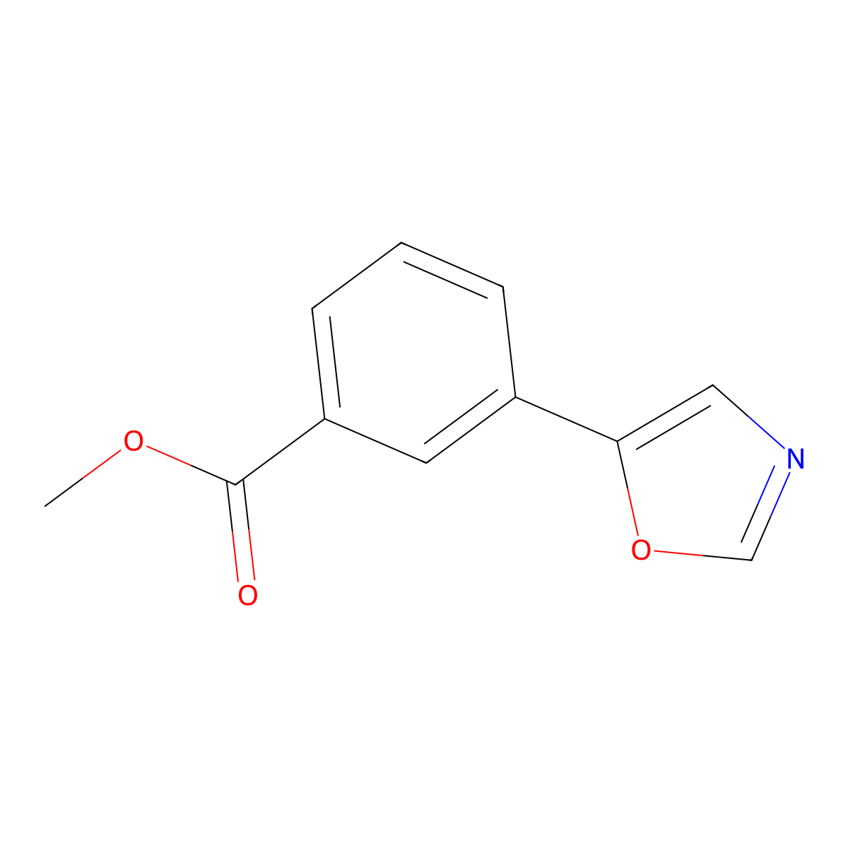 Methyl 3-(1,3-oxazol-5-yl)benzoate molecular structure, CAS 850375-14-3