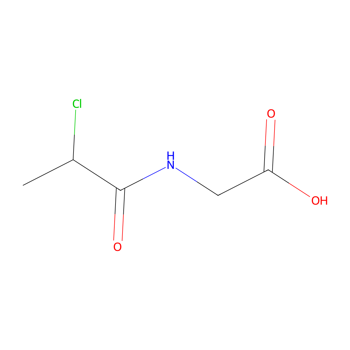 N-(2-Chloropropanoyl)glycine molecular structure, CAS 85038-45-5