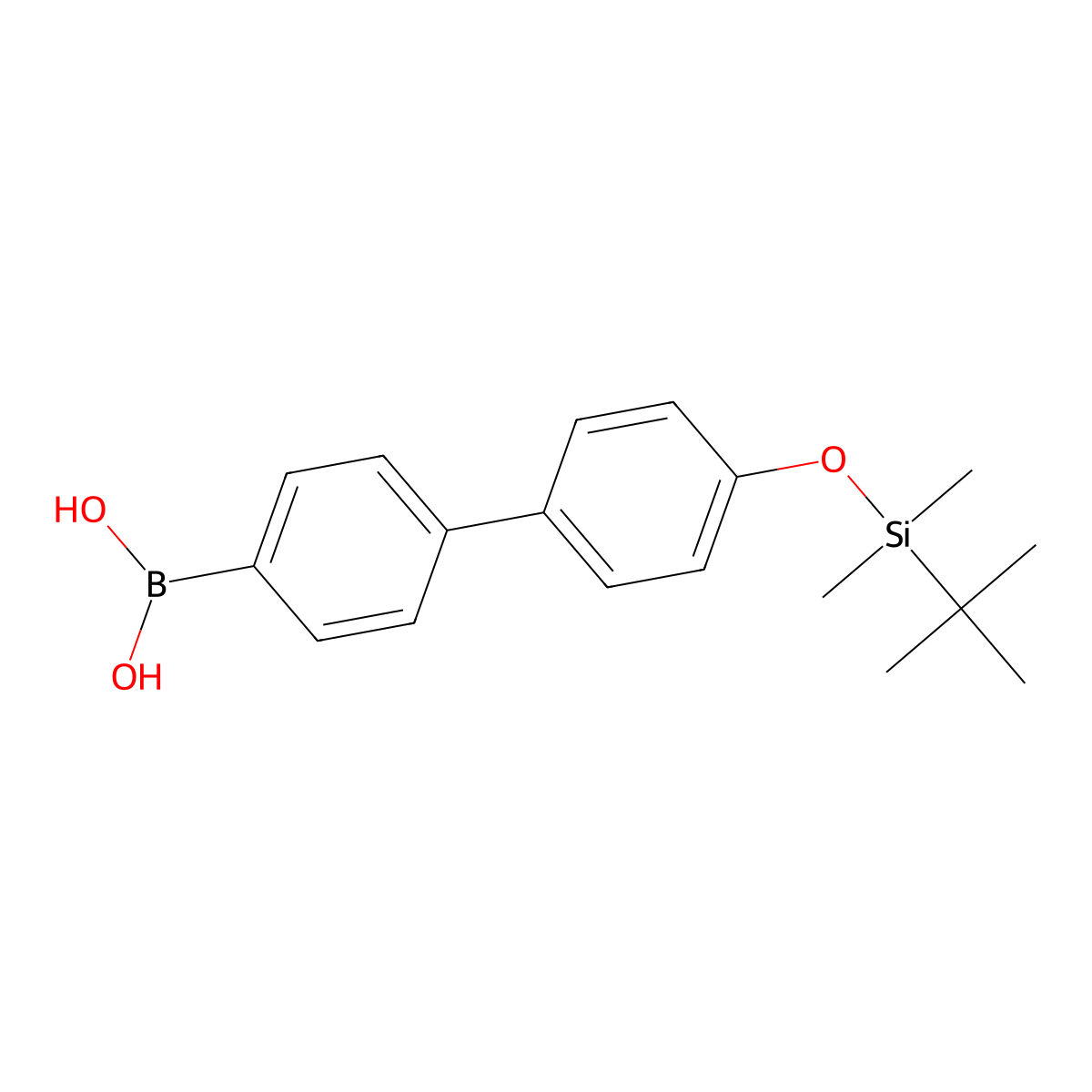 (4'-((tert-Butyldimethylsilyl)oxy)-[1,1'-biphenyl]-4-yl)boronic acid molecular structure, CAS 850380-91-5