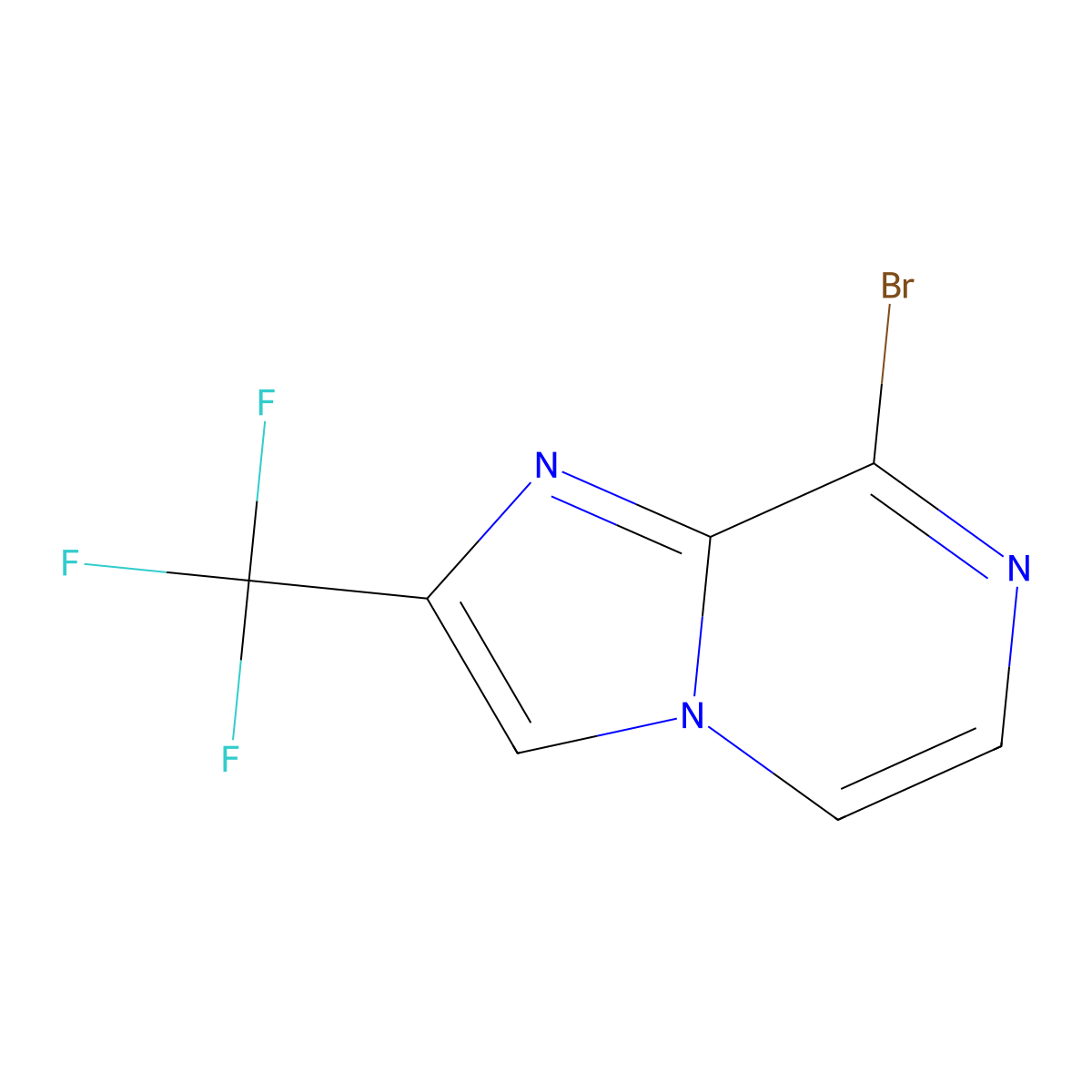 8-Bromo-2-(trifluoromethyl)imidazo[1,2-a]pyrazine molecular structure, CAS 850406-42-7