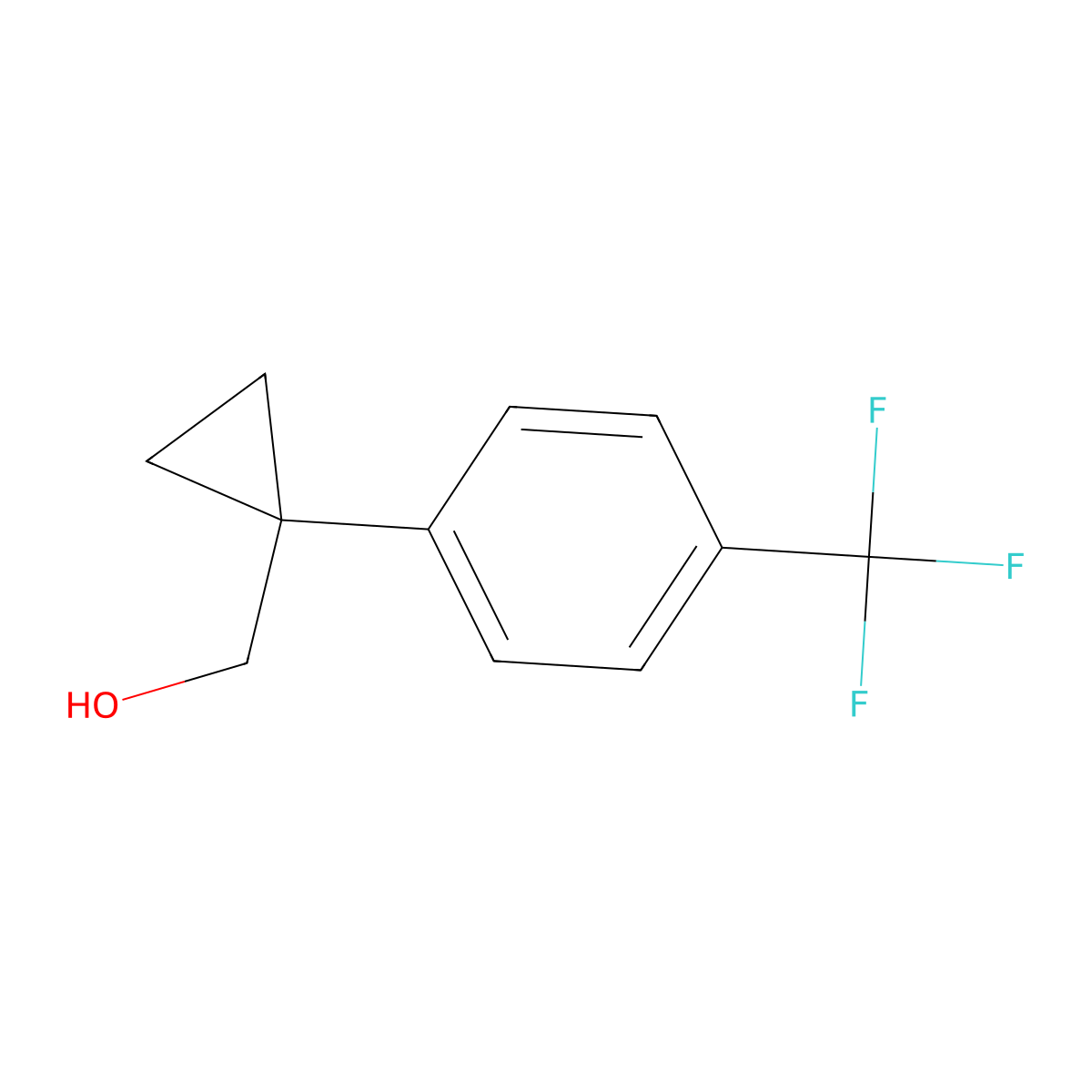 [1-(4-Trifluoromethyl-phenyl)-cyclopropyl]-methanol molecular structure, CAS 850406-46-1