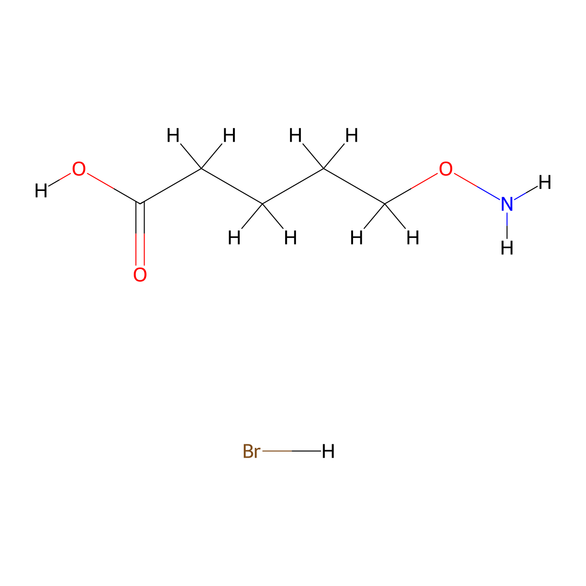 5-(Aminooxy)pentanoic acid hydrobromide molecular structure, CAS 850411-23-3
