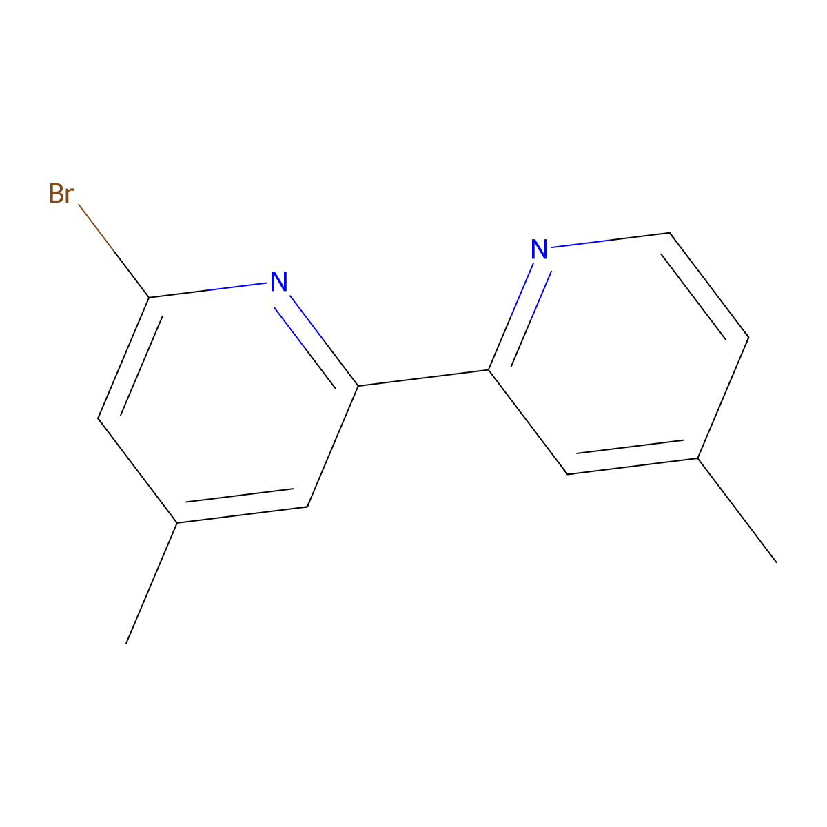 6-Bromo-4,4'-dimethyl-2,2'-bipyridyl molecular structure, CAS 850413-36-4