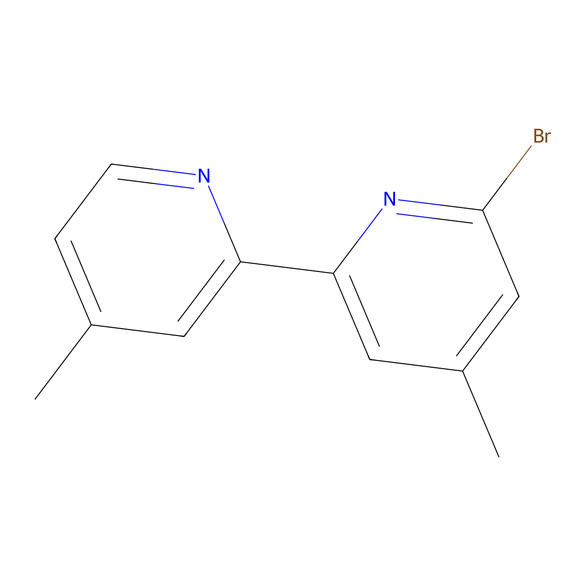6-Bromo-4,4'-dimethyl-2,2'-bipyridyl molecular structure, CAS 850413-36-4