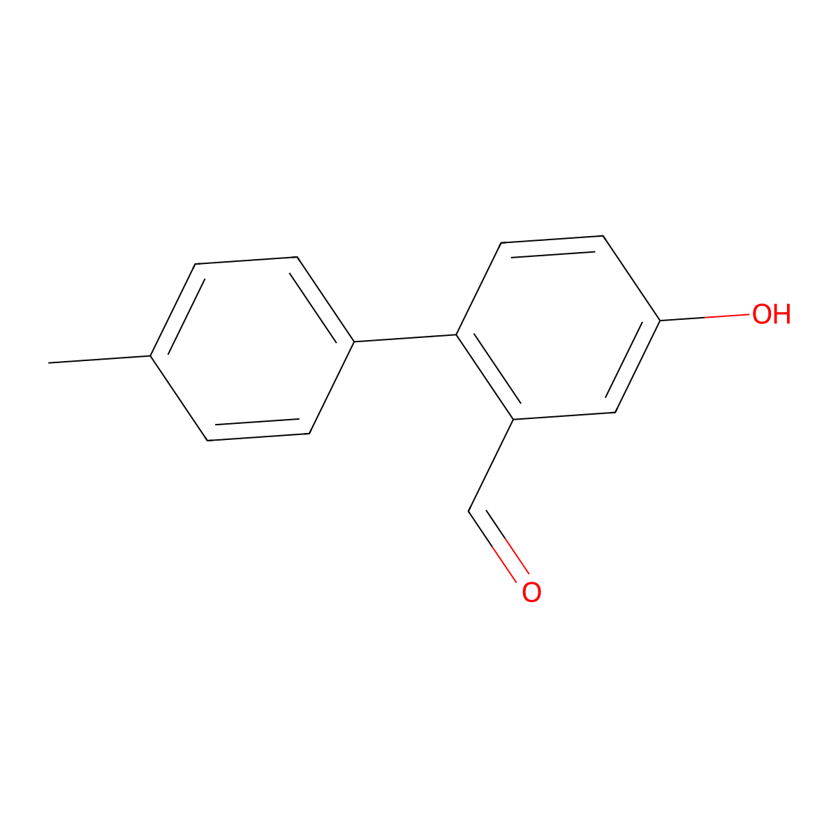 4-Hydroxy-4'-methyl[1,1'-biphenyl]-2-carboxaldehyde molecular structure, CAS 850414-99-2