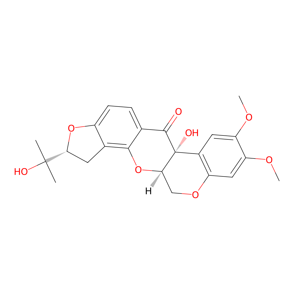 1',2'-Dihydro-2',6-dihydroxyrotenone molecular structure, CAS 85042-77-9
