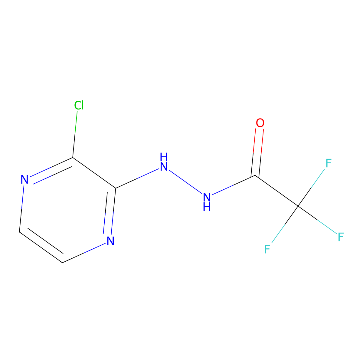 N'-(3-chloropyrazin-2-yl)-2,2,2-trifluoroacetohydrazide molecular structure, CAS 850421-06-6